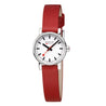 EVO2 RED VEGAN LEATHER WATCH, 26 MM