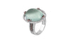 One-Of-A-Kind Green Chalcedony Diamond Ring
