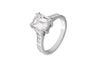 Bridal Emerald Cut Diamond Engagement Ring