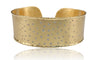 Brushed Gold and Scattered Diamond Cuff