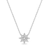 14K White Gold & Diamond Star Necklace