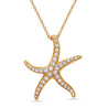 Gold and Diamond Starfish Pendant