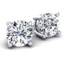 Classic Four-Prong Round Diamond Stud Earrings