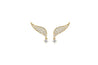 Contemporary Design 14K Yellow Gold & Diamond Pave Stud Earrings