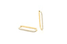 14K Yellow Gold Rectangular Hoop Earrings