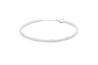 14K White Gold 6 1/2 Inches Stations Bangle 0.65 Ctw H SI Diamond