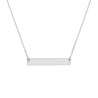 14K White Gold Name Plate Necklace