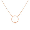 14K Rose Gold Open Circle Necklace