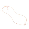 14K Rose Gold Open Circle Necklace