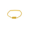 14K Yellow Gold Bar Chain Ring