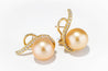 South Sea Golden Pearl & Diamond J Earrings