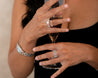 White Gold Diamond Pave Vertical Design Ring