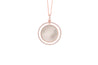 Diamond and Gold Mother of Pearl Disc Pendant