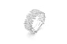 Contemporary 14k White Gold Line Diamond Ring