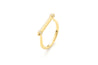 Contemporary Gold and Diamond Stackable Bar Ring