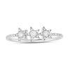 14K White Gold & Diamond Star Stackable Ring