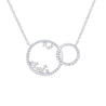 White Gold Diamond Intertwining Circle Necklace