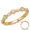 14K Yellow Gold & Diamond Stackable Band