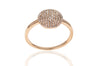Contemporary 14K Rose Gold Pave Diamond Ring