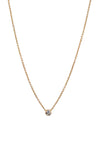 Classic 14K Yellow Gold Bezel-Set Diamond Necklace