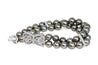 One-Of-A-Kind 14K White Gold Tahitian Grey Pearl & Diamond Bracelet